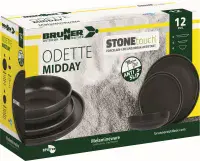 Brunner Midday 12 Piece Tableware Set - Odette Black