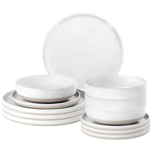 Brunner Midday 12 Piece Tableware Set - Odette White