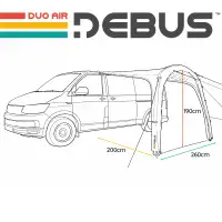 Debus DUO AIR Canopy Awning – Forest Green
