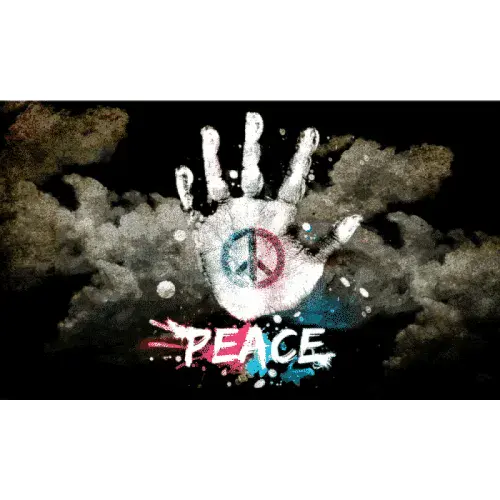 Digital Print Peace Hand Flag