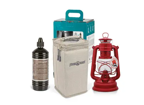 Feuerhand Hurricane Lantern Gift Set - Ruby Red