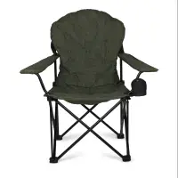 Kampa Heritage Camping Chair | Padded Folding Chair with Cup Holder