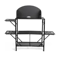 Kampa Slim Chef Camp Kitchen | Folding Camping Cook Station with Windshield