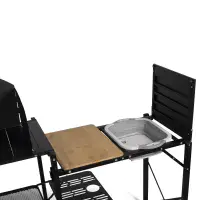 Kampa Slim Chef Camp Kitchen | Folding Camping Cook Station with Windshield