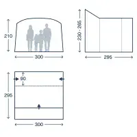 Kampa Traverse Poled Drive-Away Awning MID