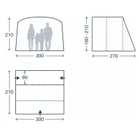 Kampa Waypoint Poled Drive-Away Awning LOW
