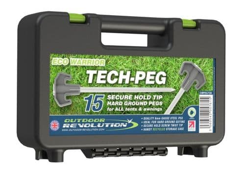 Outdoor Revolution Eco Warrior Tech Pegs – Pack of 15