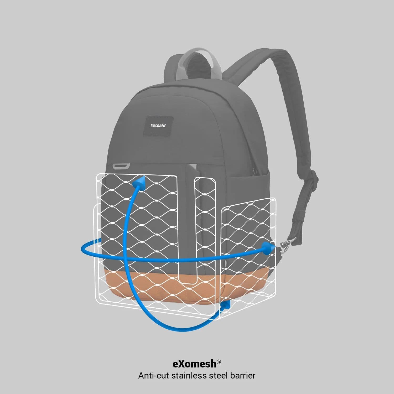 Sac à Dos Pacsafe Go 15L – Rose, Antivol, Blocage RFID, Neuf