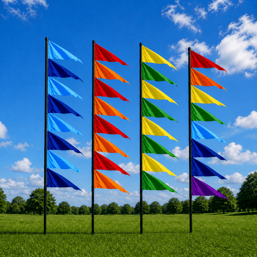 Pendant Banner Flag Kit with Pole - Primary