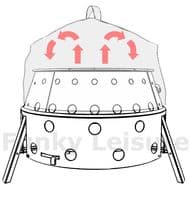 Petromax Atago Grill Hood | Stainless Steel Outdoor Oven Accessory for Campervan Cooking