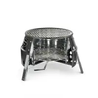 Petromax Atago Black BBQ Grill Fire Pit | Compact Folding Camping Stove