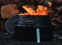 Petromax Atago Black BBQ Grill Fire Pit | Compact Folding Camping Stove