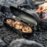 Petromax Cast Iron Potato Cooker | Campfire Baked Potatoes for Campervan & Outdoor Cooking