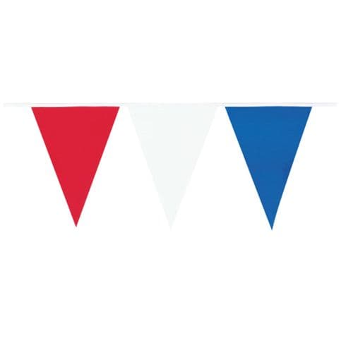Red White & Blue Pennant Bunting 9m