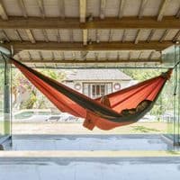 Ticket to the Moon Parachute Hammock - King Size - Orange/Dark Grey