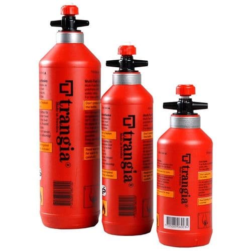 Trangia Fuel Bottle with Safety Valve – 1L, 0.5L & 0.3L - RED