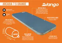Vango Arcadia Self-Inflating Mat - Grande 7.5cm