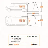Vango Arden Tailgate LOW Awning - 2026
