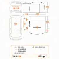Vango Cove III LOW Drive-Away Awning  Bundle Kit - 2025