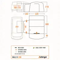 Vango Galli II LOW Drive-Away Awning – Bundle Kit