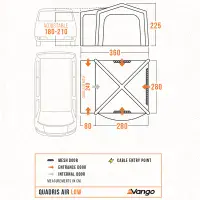 Vango Quadris AIR LOW Drive-Away Awning - Bundle Kit 2026
