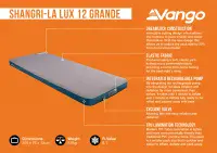 Vango Shangri La Lux 12 Grande Camping Mattress | Compact Air Bed with Built In Pump