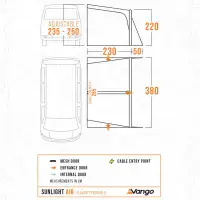 Vango Sunlight AIR ProShield Canopy / Awning - MID
