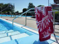 VW Bus Striped Beach Towel
