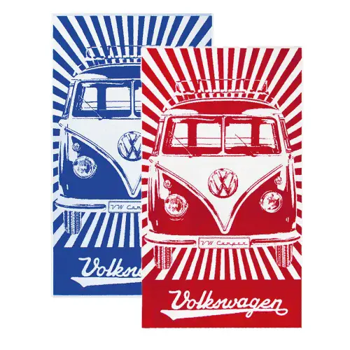 VW Bus Striped Beach Towel