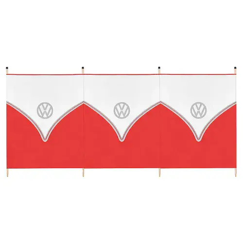 VW Splitty Campervan Windbreak Red