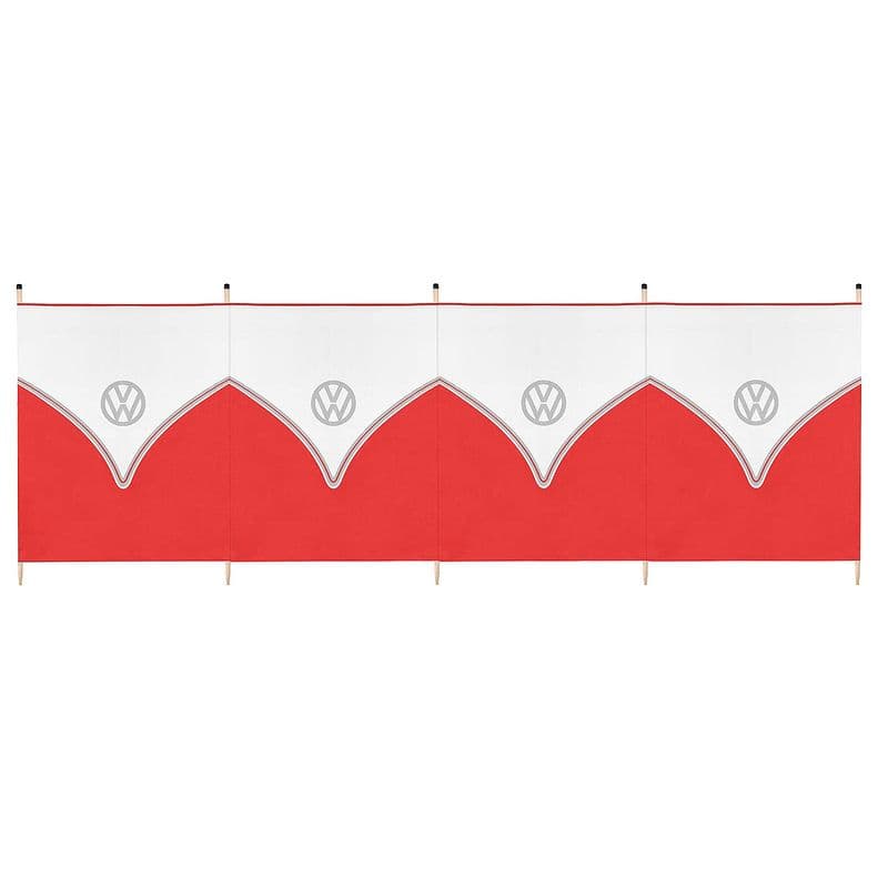 VW Splitty Campervan Windbreak Red - 4 or 5 pole