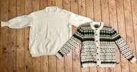 16 x Vintage Mens Jumpers Fisherman Fairisle Christmas Retro indie Cardigan Sweater Unisex Job Lot 70's