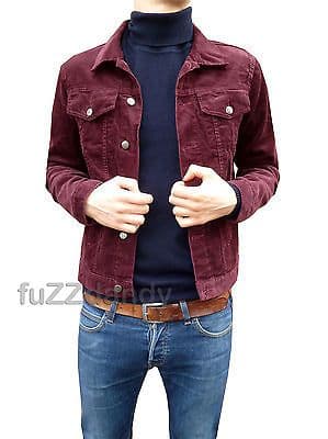 Anderson - Denim Corduroy Short Jacket (Burgundy Cord)