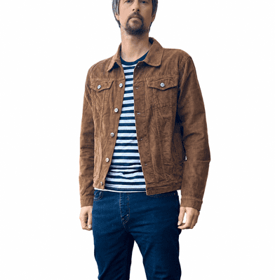 Anderson - Fitted Corduroy Cord Jacket - Ginger Tobacco Brown
