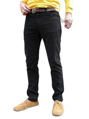Black Corduroy Straight Leg Trousers