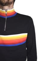 Men's Black Rainbow Cycling Jersey | FuzzDandy