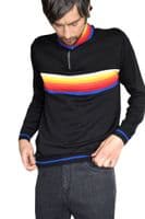 Men's Black Rainbow Cycling Jersey | FuzzDandy