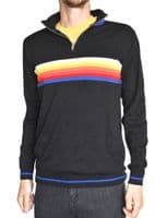 Men's Black Rainbow Cycling Jersey | FuzzDandy