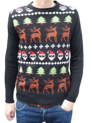 Black Santa - Christmas Fairisle Jumper
