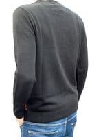 Men's Black Santa Christmas Fairisle Jumper | FuzzDandy