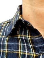 Men's Retro Blue Plaid Flannel Lumberjack Shirt | FuzzDandy