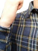 Men's Retro Blue Plaid Flannel Lumberjack Shirt | FuzzDandy