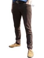 Men's Brown Corduroy Straight Leg Trousers | FuzzDandy