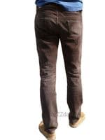 Men's Brown Corduroy Straight Leg Trousers | FuzzDandy