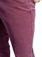 Men's Burgundy Corduroy Straight Leg Trousers | FuzzDandy