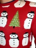 Men's Christmas Tree Snowman Jumper | FuzzDandy