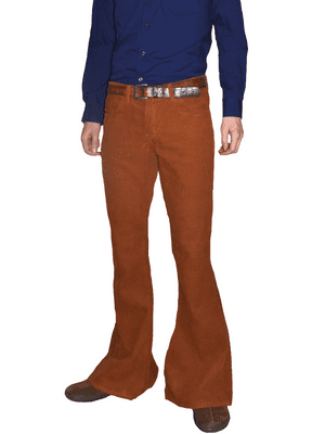 Classic Cords Flare - Corduroy Bell Bottom Trousers Flares - GINGER (MADE IN UK)