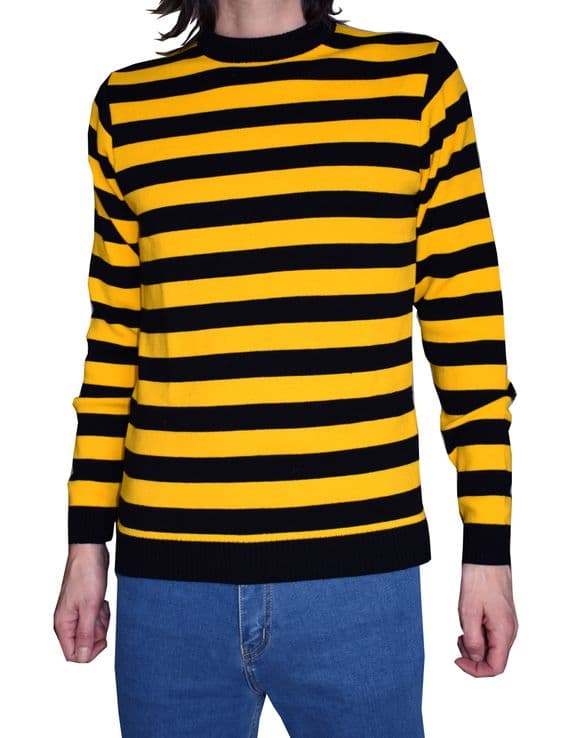 Dennis Jumper - Yellow & Black Stripes - 60s Mod Garage Style