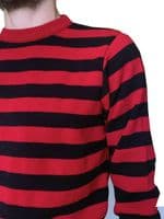 Dennis The Menace Jumper - Red & Black Stripes - 60s Mod Style