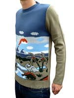 Men's Dinosaur Scene Jumper | FuzzDandy